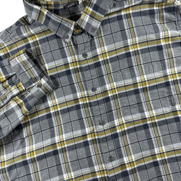Eddie Bauer Relaxed Fit Flannel Button Down Shirt Men's 3XLT Gray Plaid - Picture 1 of 6